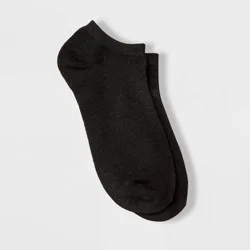 Women's Low Cut Socks - Black 4-10: Recycled Polyester Knit, Banded Cuff, Midweight Fabric