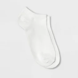 Women's Low Cut Socks - White 4-10: Recycled Polyester, Spandex, Midweight, Banded Cuff, Knit, Tumble Dry