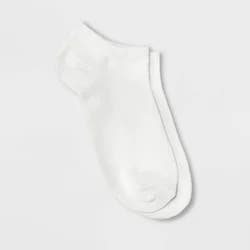 Women's Low Cut Socks - White 4-10: Recycled Polyester, Spandex, Midweight, Banded Cuff, Knit, Tumble Dry