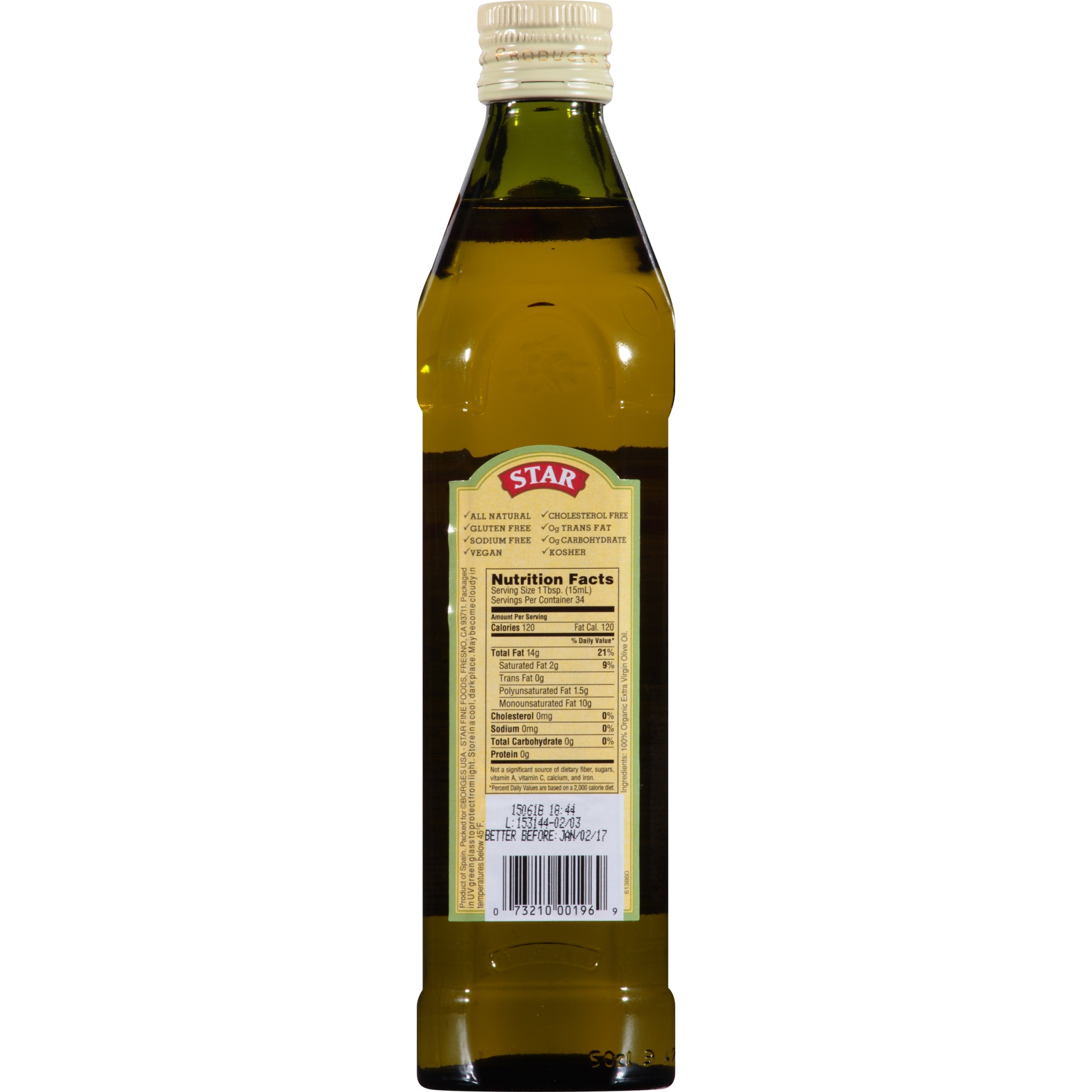 slide 4 of 8, Star Extra Virgin Organic Olive Oil, 0.9 oz