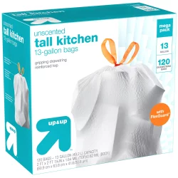 FlexGuard Tall Kitchen Drawstring Trash Bags - Unscented - 13 Gallon/120ct - up & up