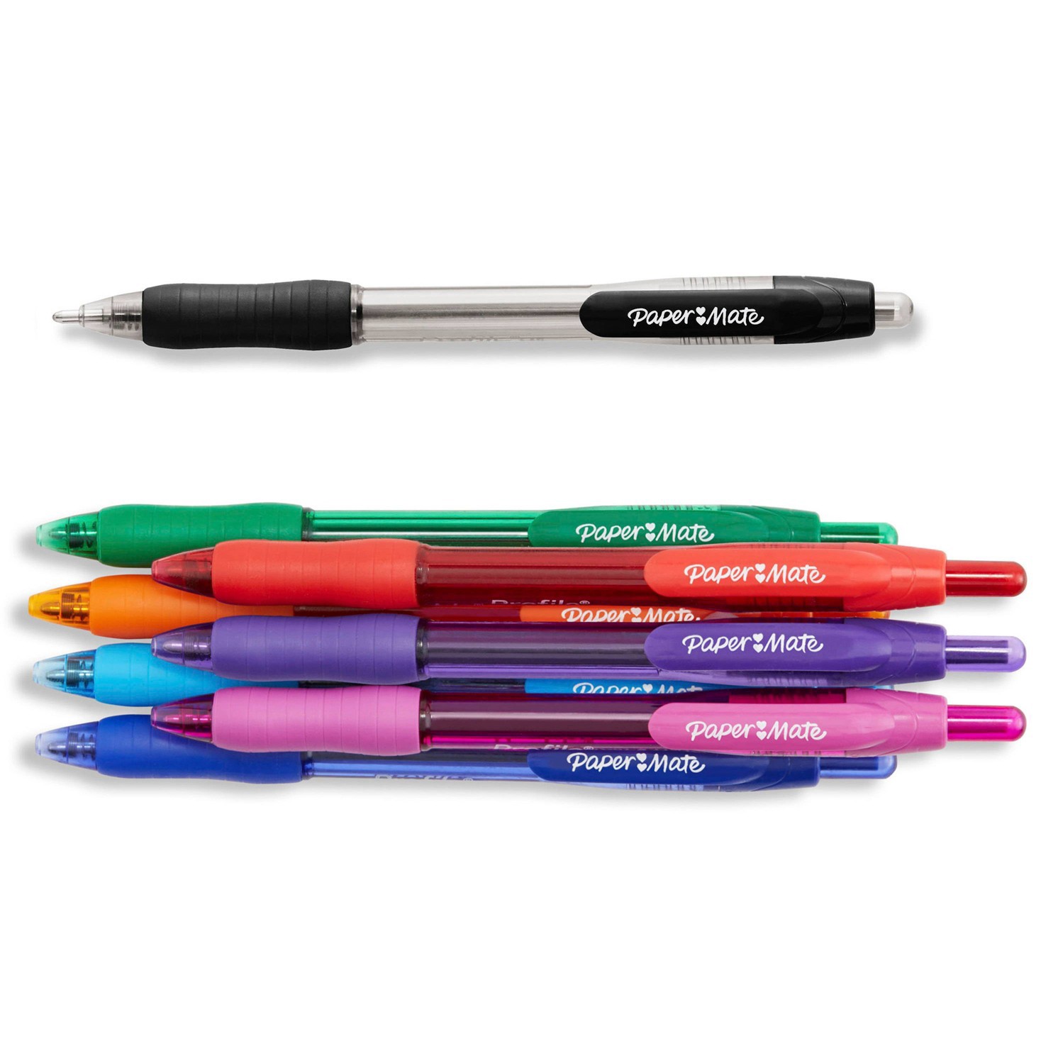 slide 2 of 8, Paper Mate Profile 8pk Ballpoint Pens 1.4mm Bold Tip Multicolored, 8 ct