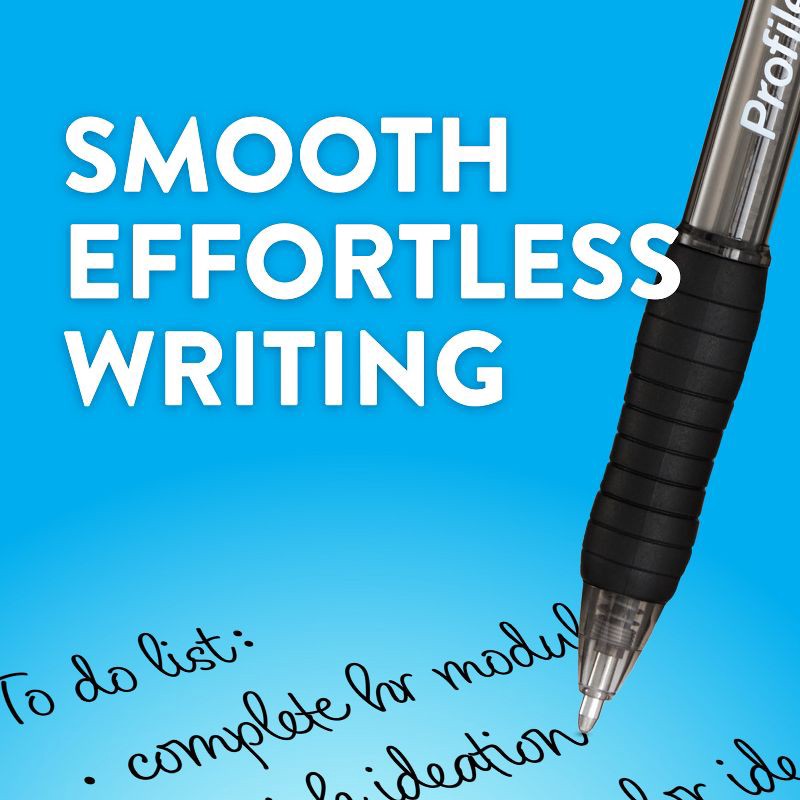 slide 5 of 8, Paper Mate Profile 8pk Ballpoint Pens 1.4mm Bold Tip Multicolored: Colorful, Quick Drying, Retractable, Contoured Grip, 8 ct