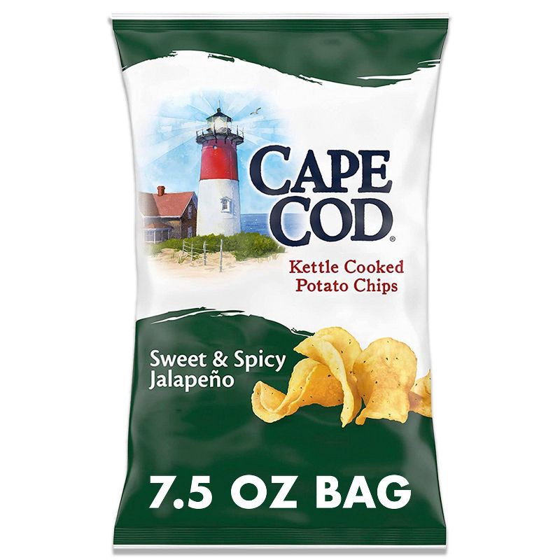 slide 1 of 5, Cape Cod Potato Chips Sweet & Spicy Jalapeno Kettle Chips - 7.5oz, 7.5 oz