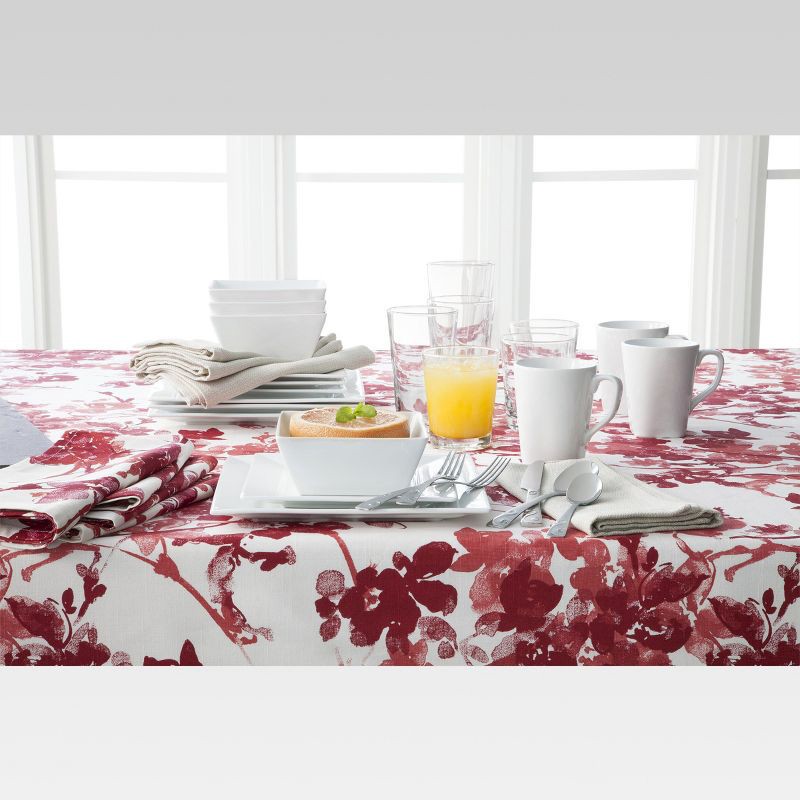 slide 2 of 3, 16pc Porcelain Square Dinnerware Set White - Threshold™: Microwave & Dishwasher Safe, Service for 4, Traditional Style, 16 ct