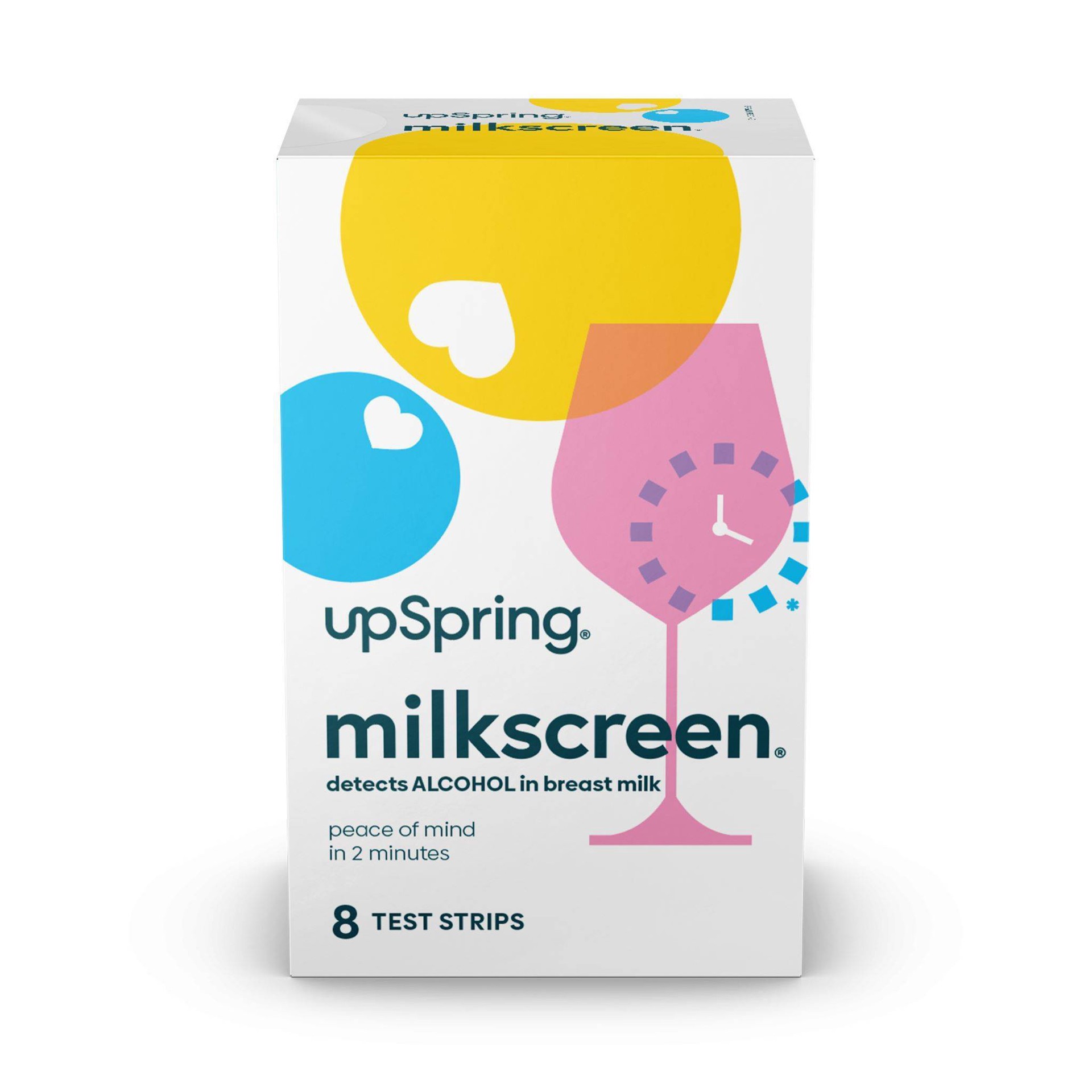 slide 1 of 7, UpSpring Milkscreen for Breastfeeding - 8ct - Detects Alcohol in Breast Milk, 8 ct