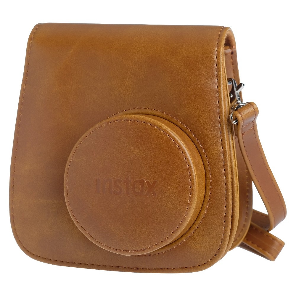 slide 2 of 2, Fujifilm Instax Mini Brown Groovy Camera Case, 1 ct