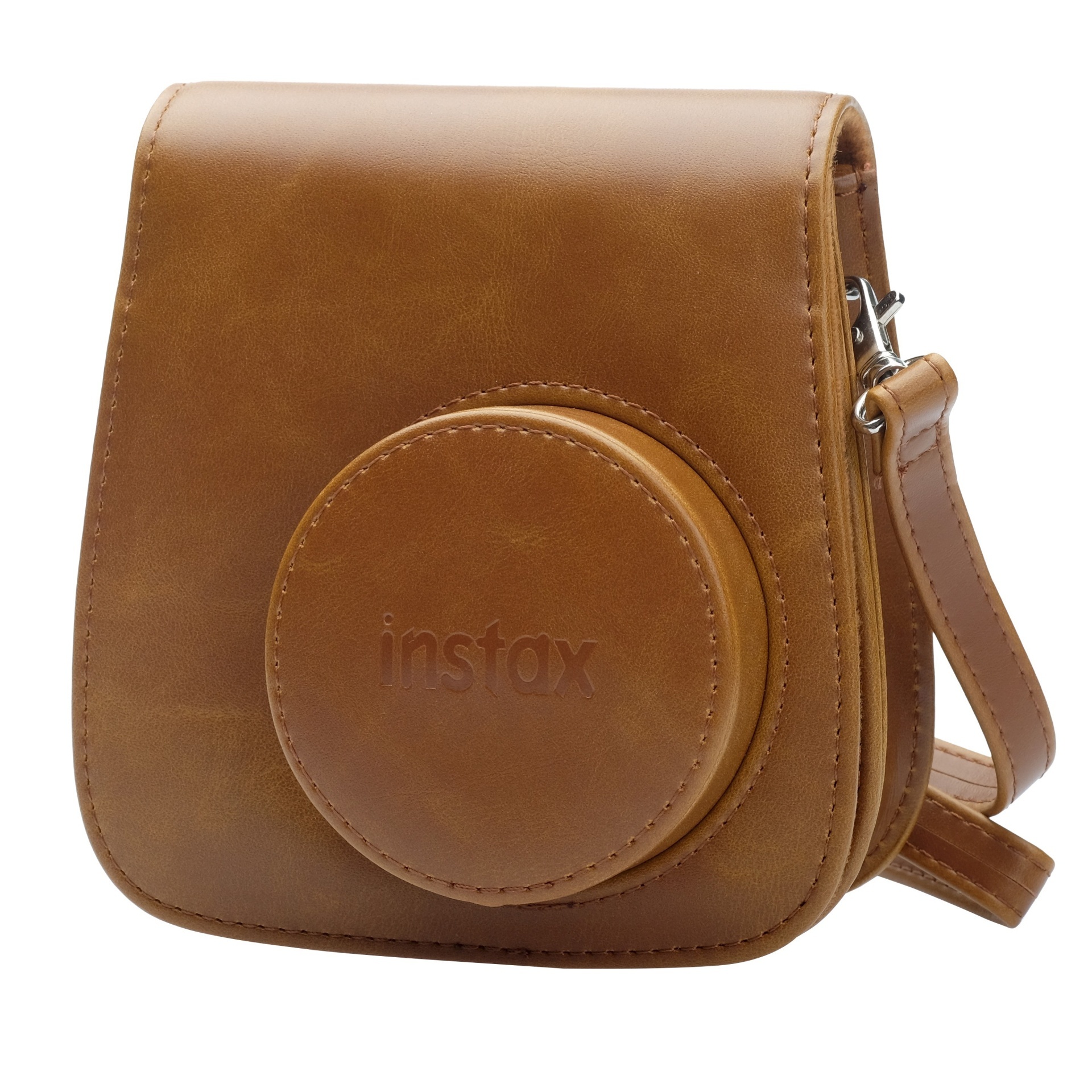 slide 1 of 2, Fujifilm Instax Mini Brown Groovy Camera Case, 1 ct