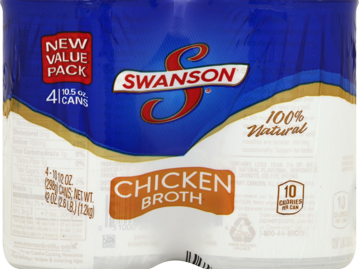 slide 4 of 4, Swanson Chicken Broth, 4 ct; 10.5 oz