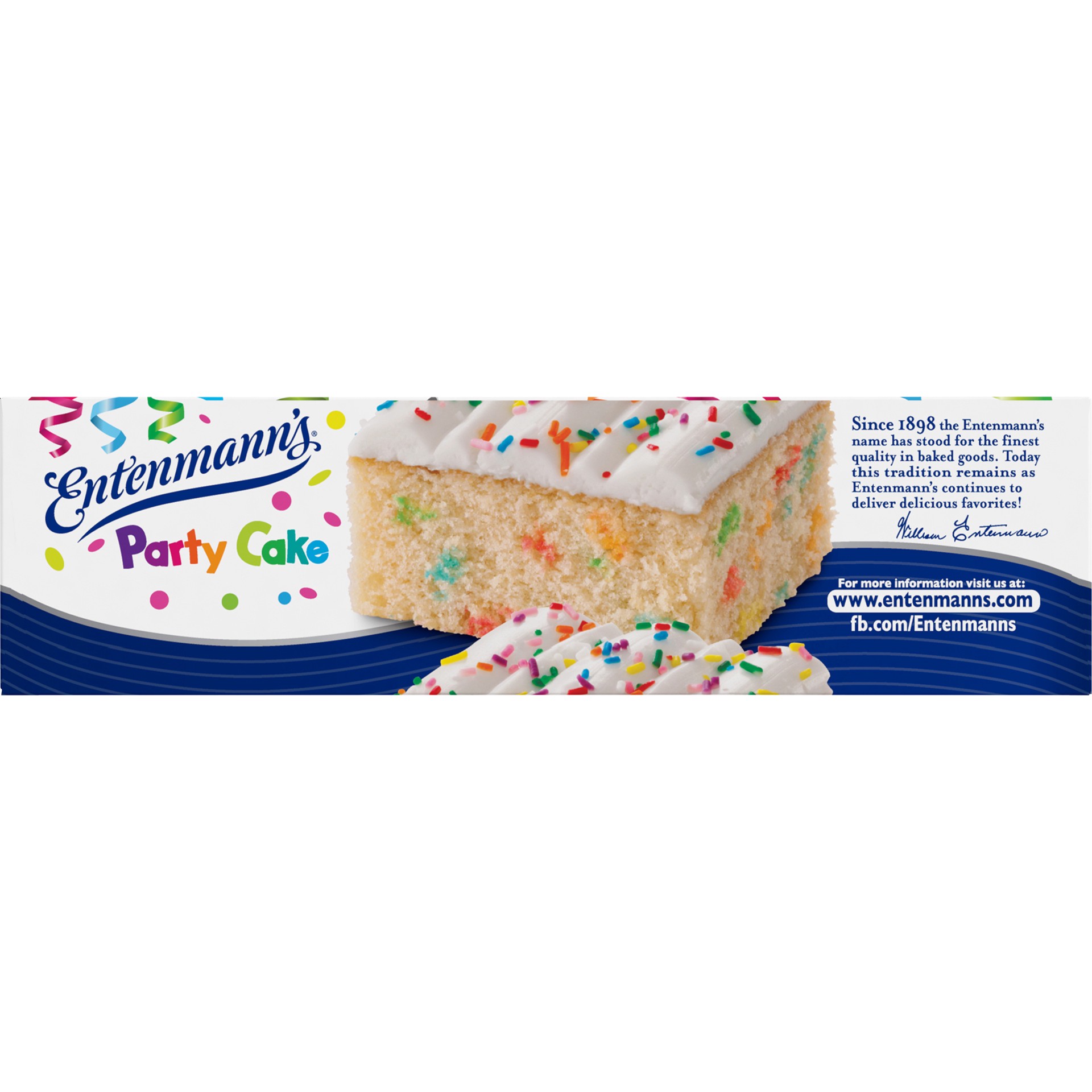 slide 2 of 5, Entenmann's Party Cake, 18 oz, Vanilla Iced Cake, Box, 18 oz