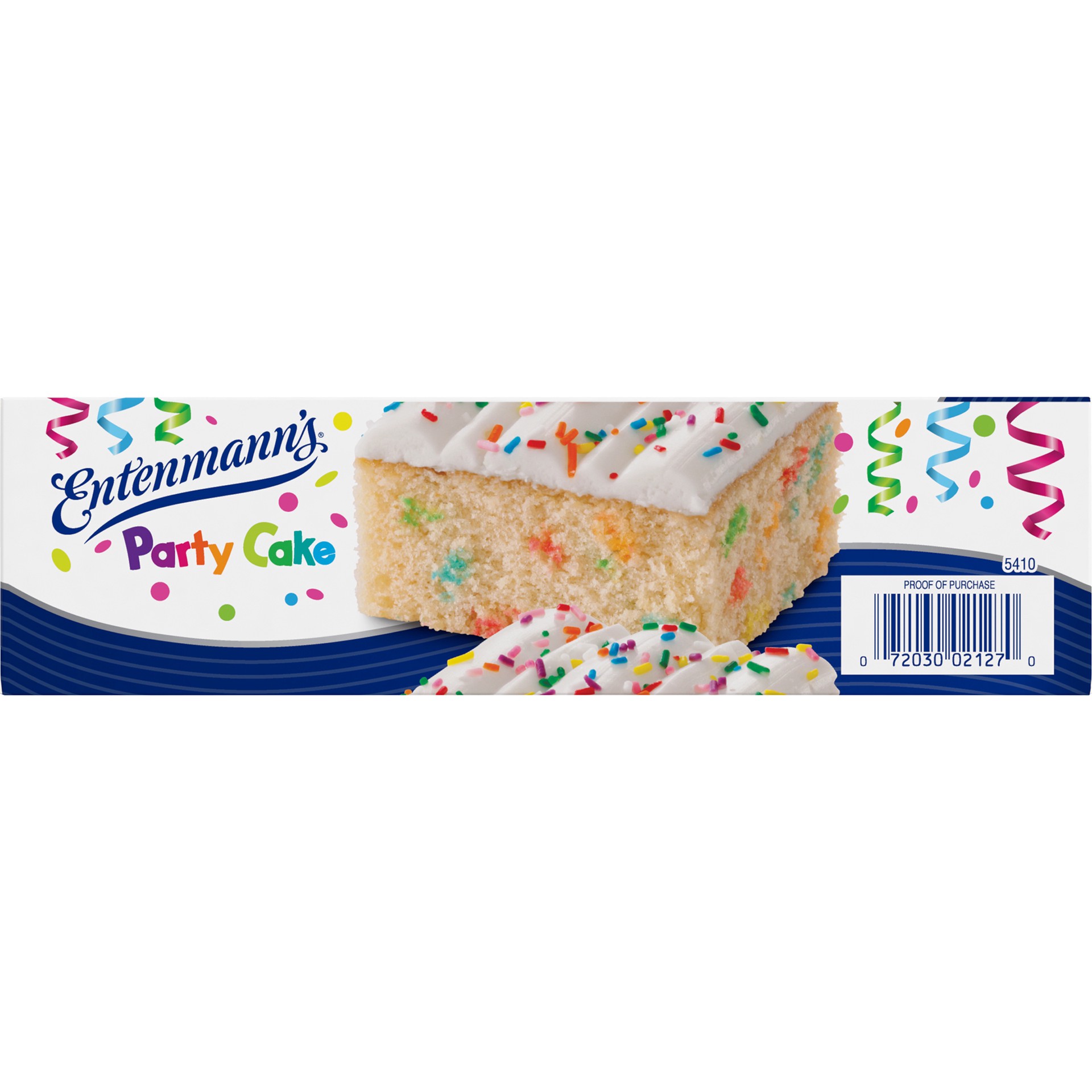 slide 3 of 5, Entenmann's Party Cake, 18 oz, Vanilla Iced Cake, Box, 18 oz