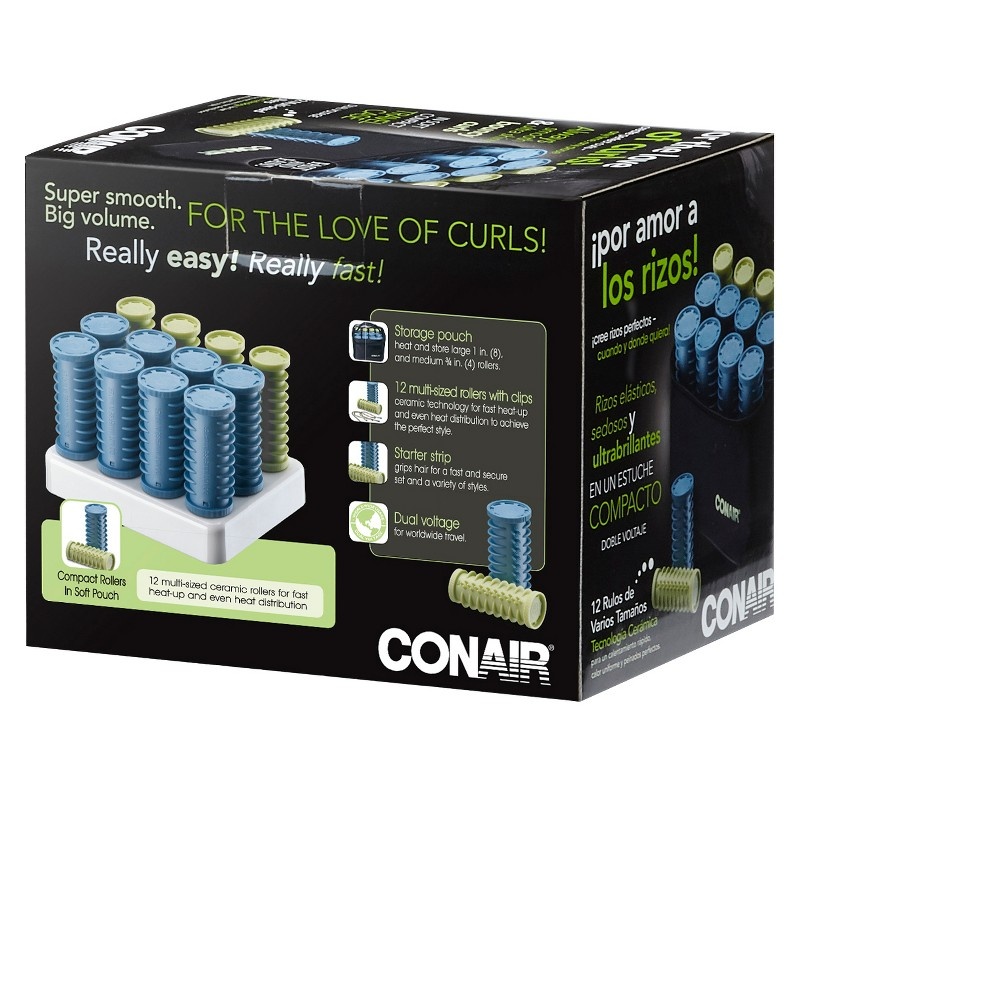 slide 3 of 9, Conair Instant Heat Travel Hair Curlers, 1 ct