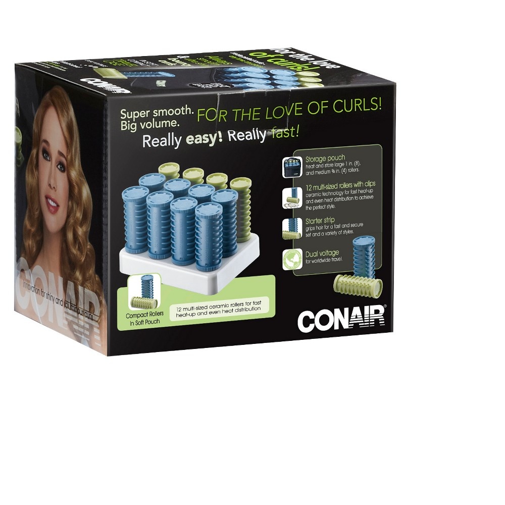 slide 4 of 9, Conair Instant Heat Travel Hair Curlers, 1 ct