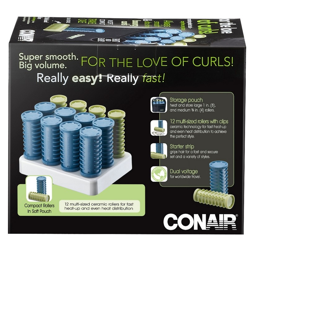 slide 8 of 9, Conair Instant Heat Travel Hair Curlers, 1 ct