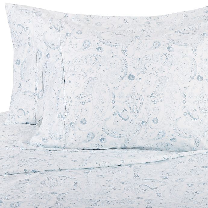 slide 1 of 1, Wamsutta Paisley PimaCott Standard Pillowcases - Light Blue, 2 ct