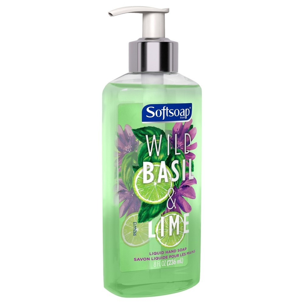 slide 4 of 4, Softsoap Basil Lime Liquid Hand Soap Premium Pump, 8 oz