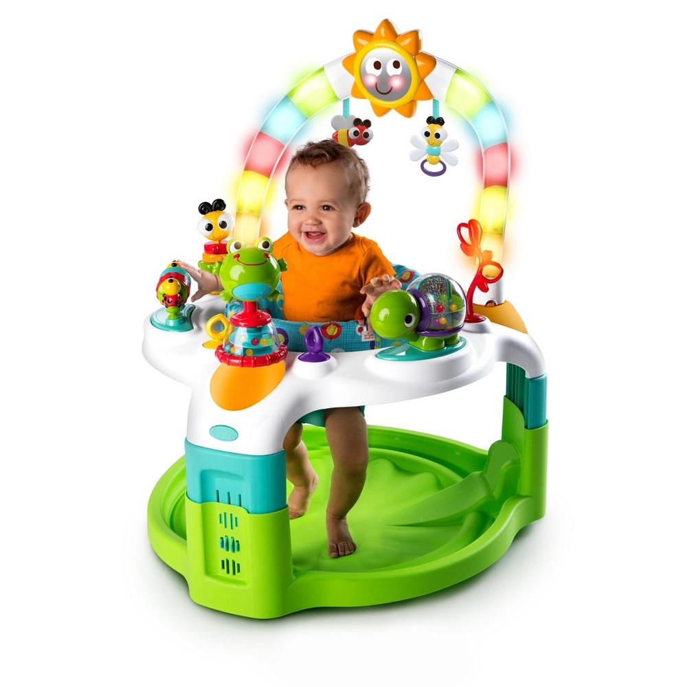 slide 5 of 7, Bright Starts 2-In-1 Laugh & Lights Activity Gym & Saucer, 1 ct