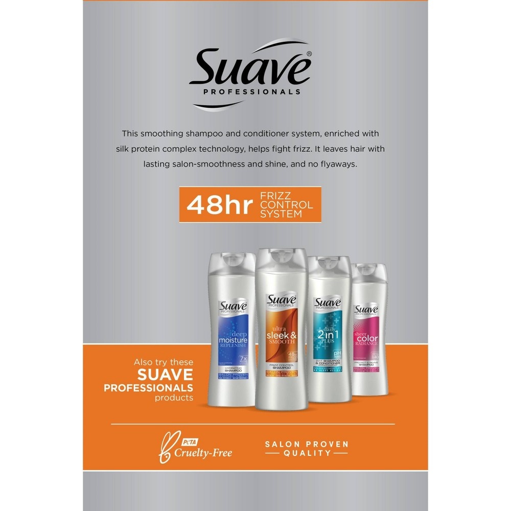 slide 2 of 7, Suave Professionals Sleek Shampoo and Conditioner, 50 fl oz