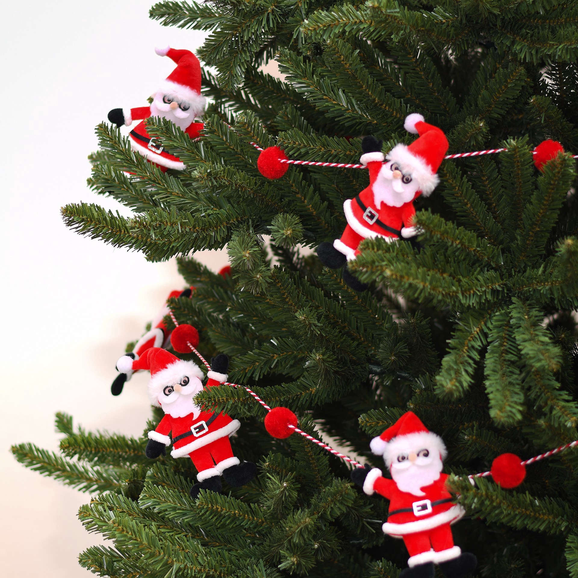 slide 4 of 4, 6ft. Velvet Santa Garland By Ashland, 6 ft