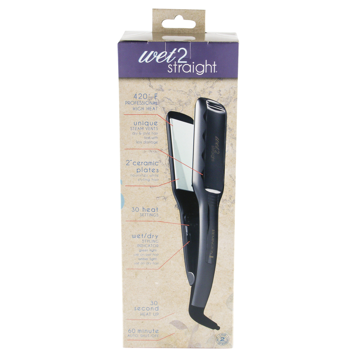 slide 5 of 5, Remington Wet 2 Wide Flat Iron - 2", 1 ct