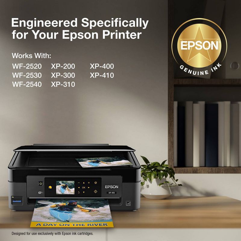 slide 5 of 7, Epson 200 C/M/Y 3pk Ink Cartridges - Cyan, Magenta, Yellow (T200520-CP): Standard Yield Series, Ink Combo Pack for Printers, 3 ct