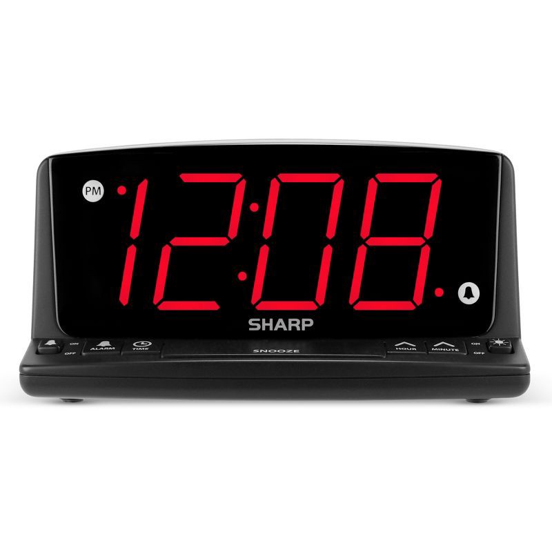 slide 1 of 3, Sharp LED Night Light Alarm Clock, 1 ct