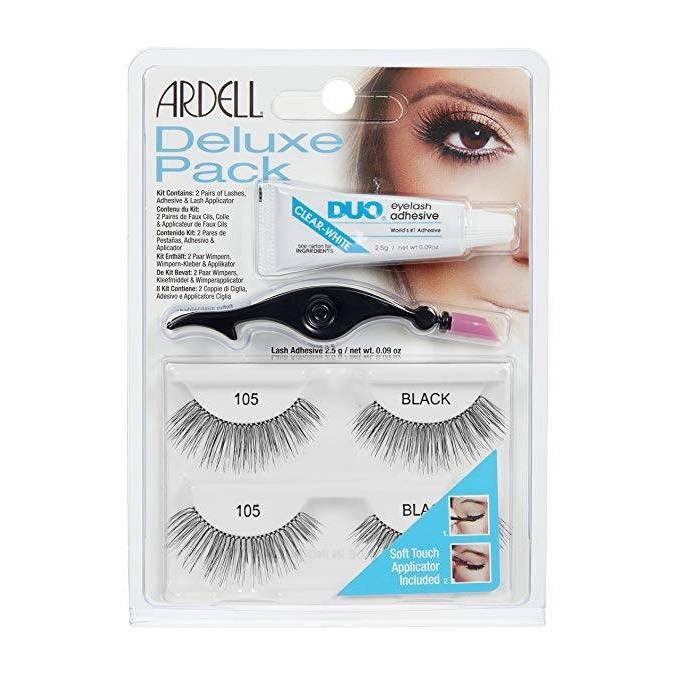 slide 1 of 1, Ardell Eyelash 105 Deluxe Kit Black, 2 ct