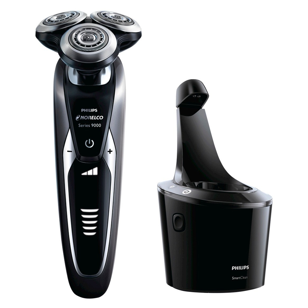 slide 1 of 7, Philips Norelco Series 9300 Wet & Dry Men's Rechargeable Electric Shaver With Cleaning Station - S9311/84, 1 ct