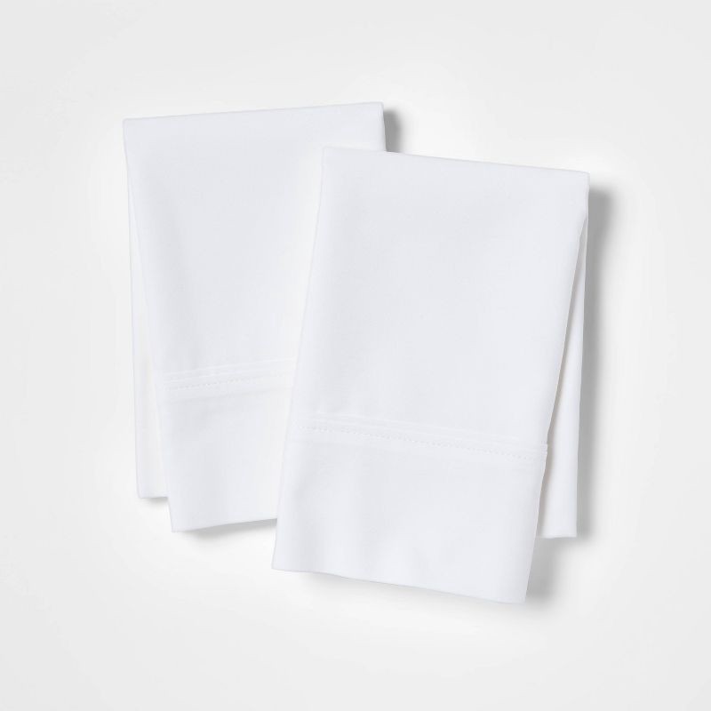 slide 1 of 4, Ultra Soft Pillowcase Set (King) White 300 Thread Count - Threshold, 1 ct