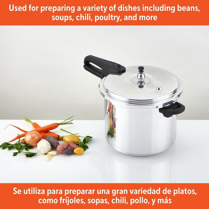 slide 7 of 8, IMUSA 7qt Stovetop Natural Finish Basic Pressure Cooker - Silver, 7 qt