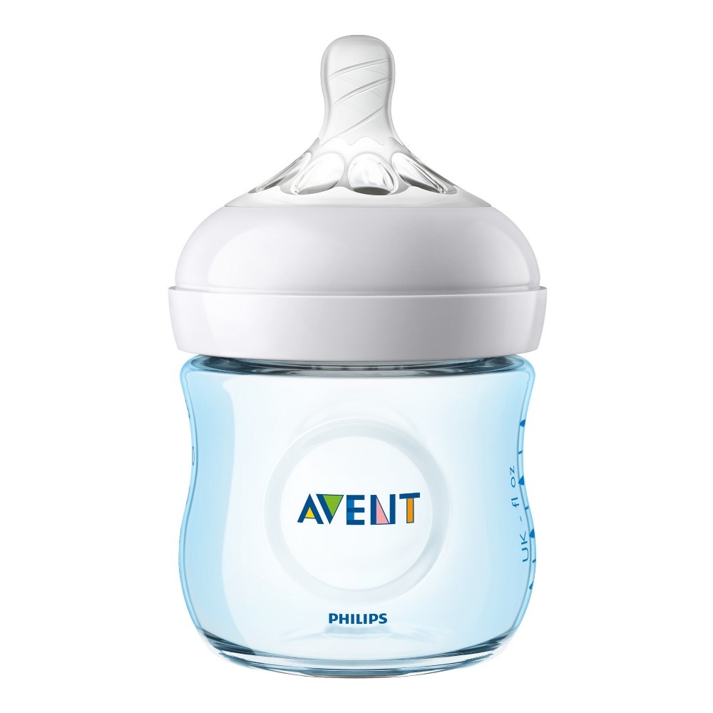 slide 4 of 10, Philips Avent Natural Baby Bottle - Blue, 3 ct; 4 oz