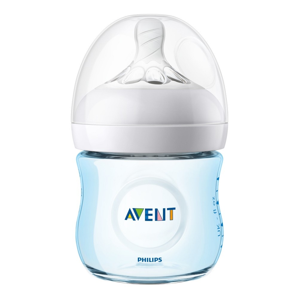 slide 5 of 10, Philips Avent Natural Baby Bottle - Blue, 3 ct; 4 oz