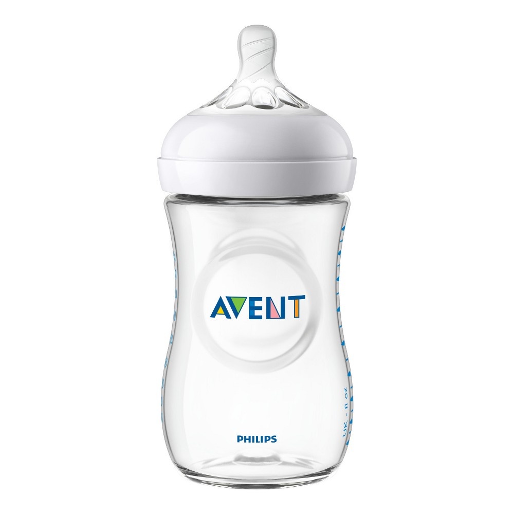 slide 2 of 12, Philips Avent Natural Baby Bottle - Clear, 3 ct; 9 oz