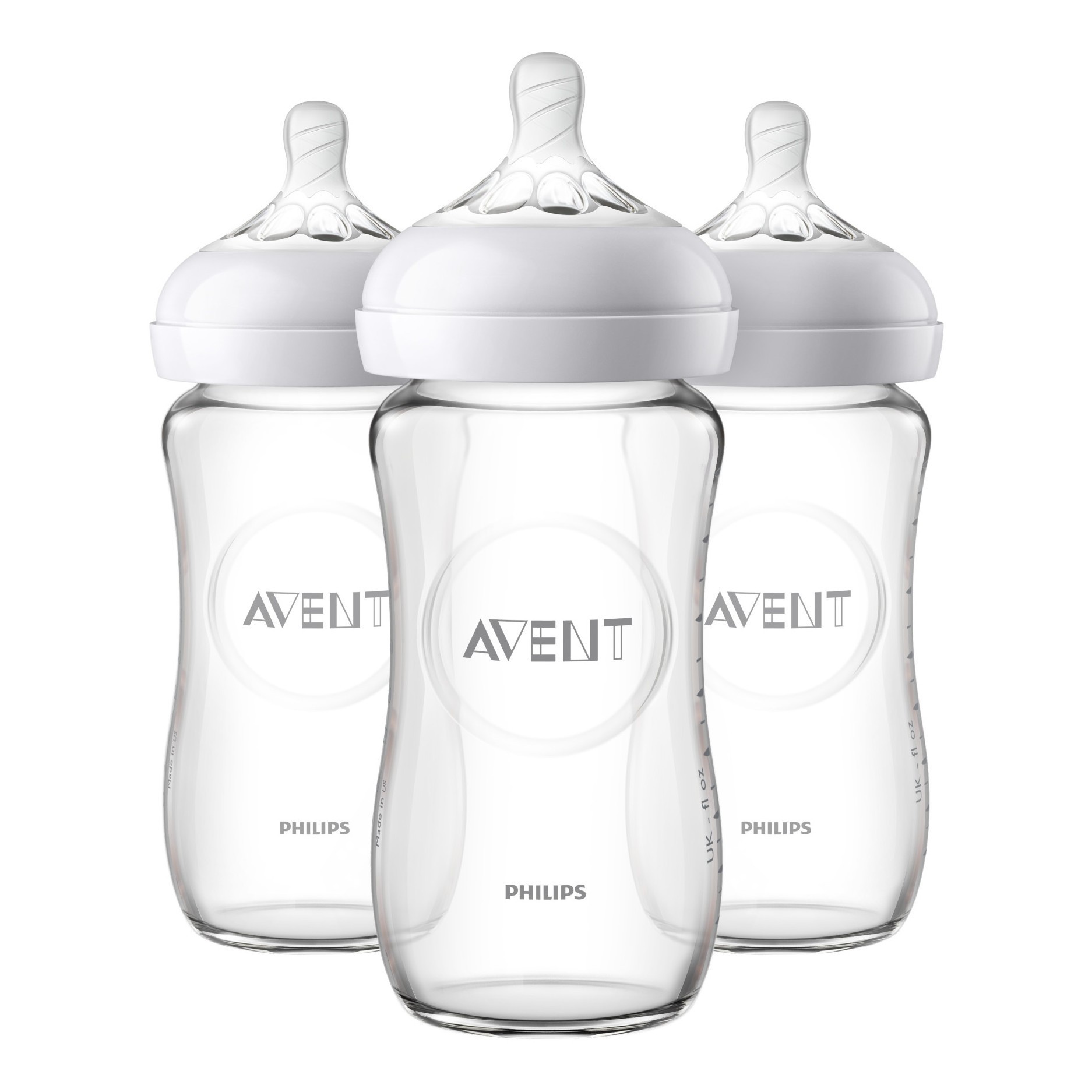 slide 1 of 11, Philips Avent Natural Glass Baby Bottle, 3 ct; 8 oz