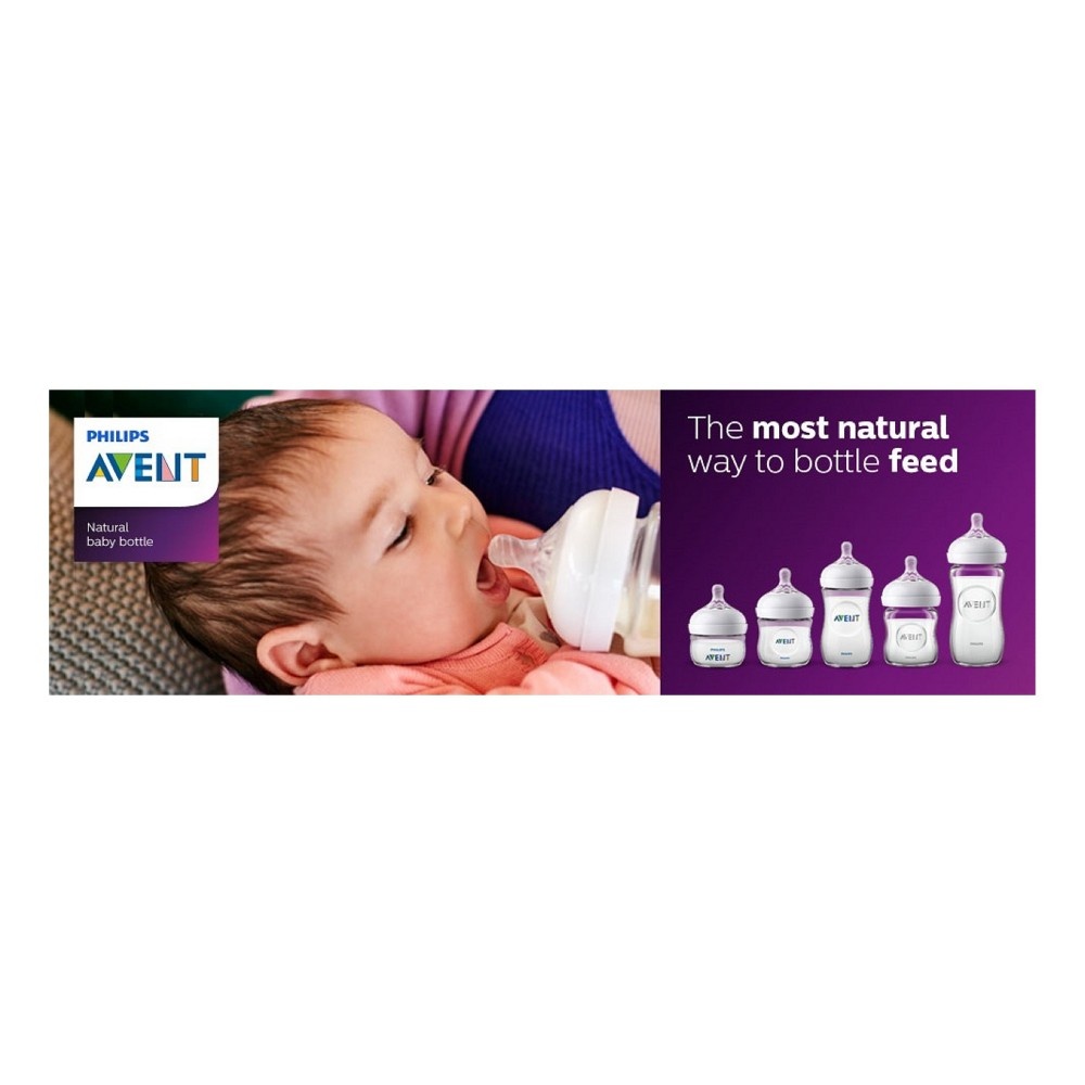 slide 10 of 10, Philips Avent Natural Glass Bottle Baby Gift Set, 5 ct