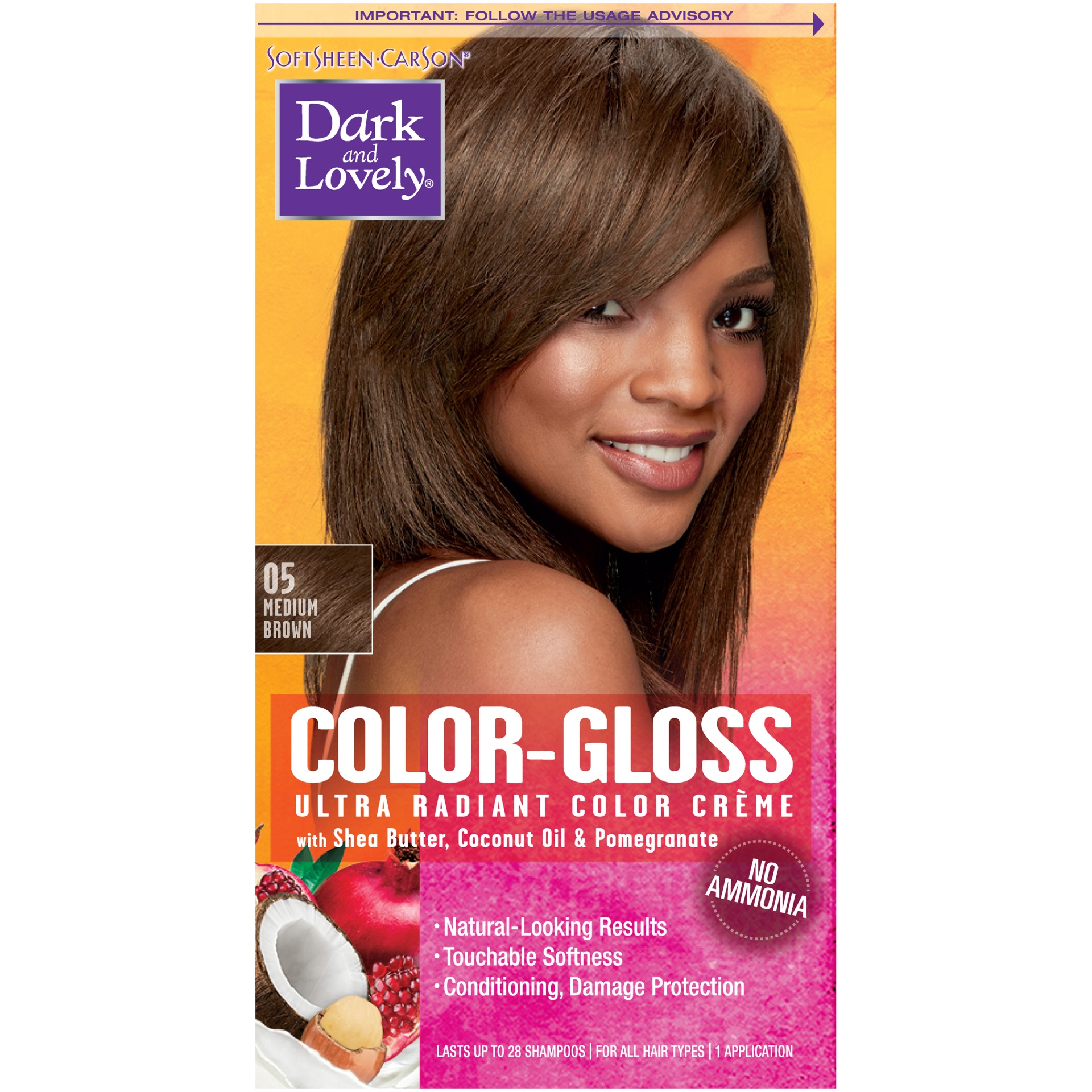 slide 2 of 8, Dark & Lovely Color Gloss Semi Permanent Hair Color - Medium Brown, 1 ct