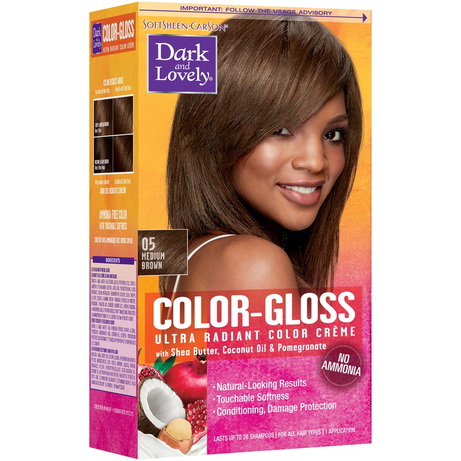 slide 3 of 8, Dark & Lovely Color Gloss Semi Permanent Hair Color - Medium Brown, 1 ct