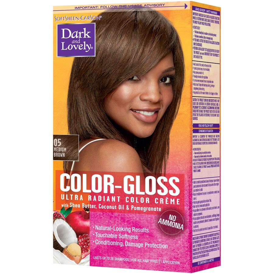 slide 4 of 8, Dark & Lovely Color Gloss Semi Permanent Hair Color - Medium Brown, 1 ct