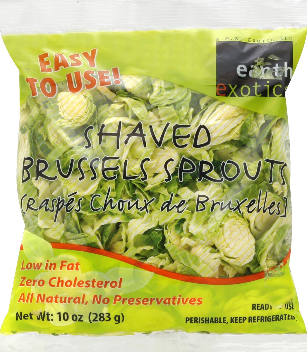 slide 5 of 5, Earth Exotics Brussels Sprouts Shaved, 10 oz