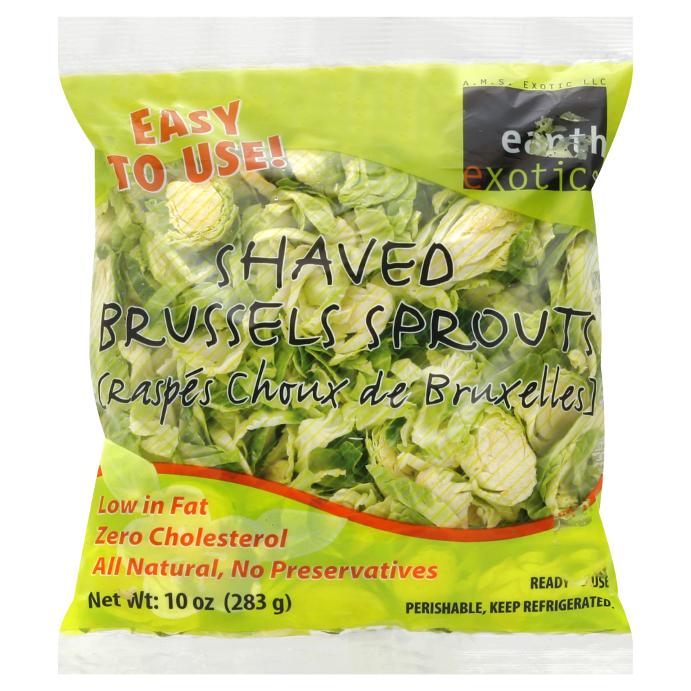 slide 1 of 5, Earth Exotics Brussels Sprouts Shaved, 10 oz