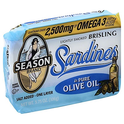 slide 1 of 1, Season Brand Norway Sardines In Pure Olive Oil, 3.75 oz