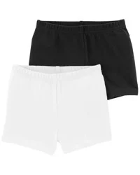 Carter's Kid 2-Pack Tumbling Shorts Black/White Size 12