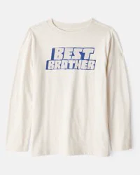 Carter's Carters Boys Best Brother Long-Sleeve Graphic Tee - White Ivory XL