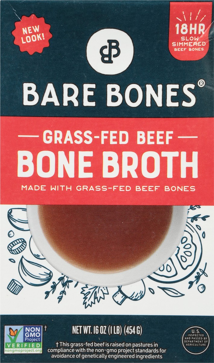 slide 3 of 9, Bare Bones Bone Broth Classic Beef - 16 Oz, 16 oz