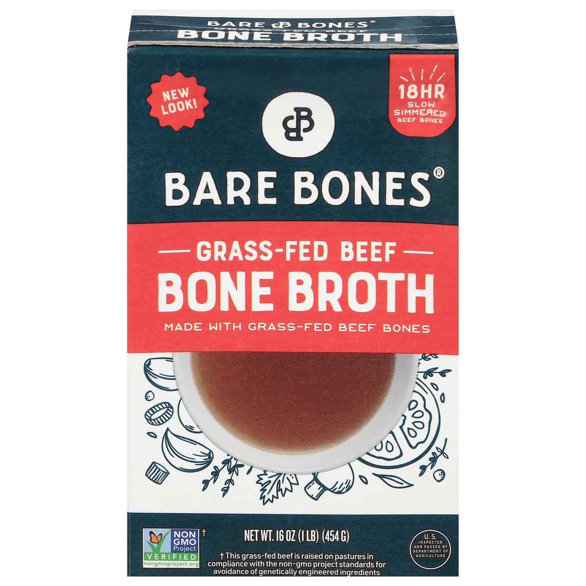 slide 1 of 9, Bare Bones Bone Broth Classic Beef - 16 Oz, 16 oz