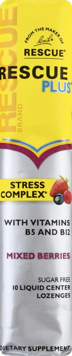 slide 3 of 11, Rescue Plus Liquid Center Mixed Berries Lozenges 10 ea, 10 ct