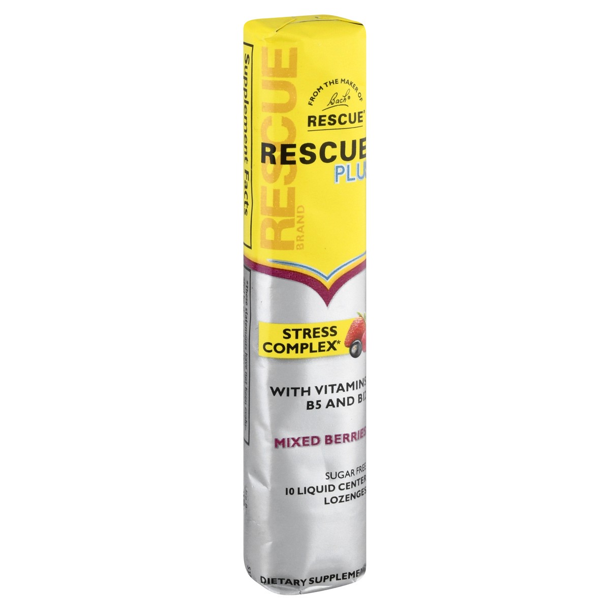 slide 8 of 11, Rescue Plus Liquid Center Mixed Berries Lozenges 10 ea, 10 ct