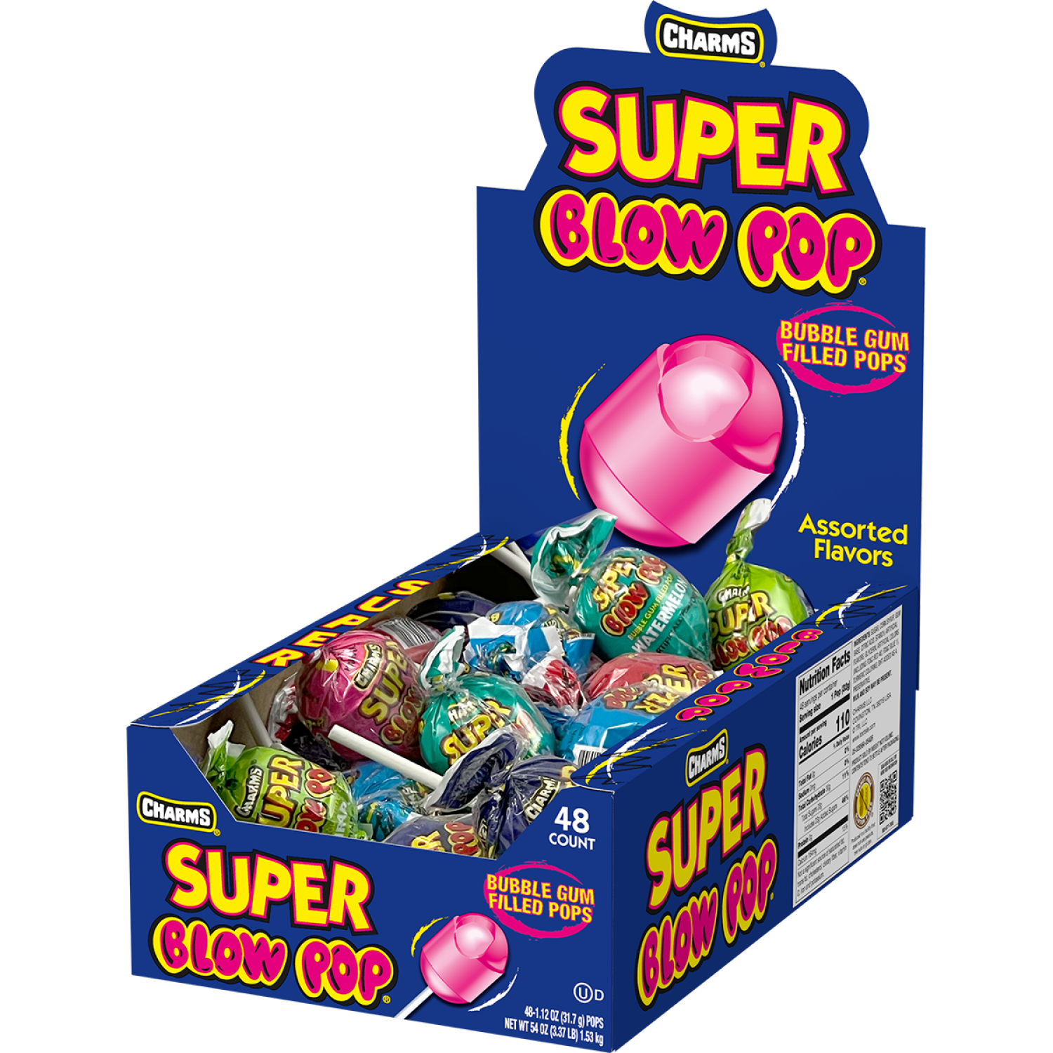 slide 1 of 2, Charms Super Watermelon Blow Pop 1.125 oz, 1.12 oz