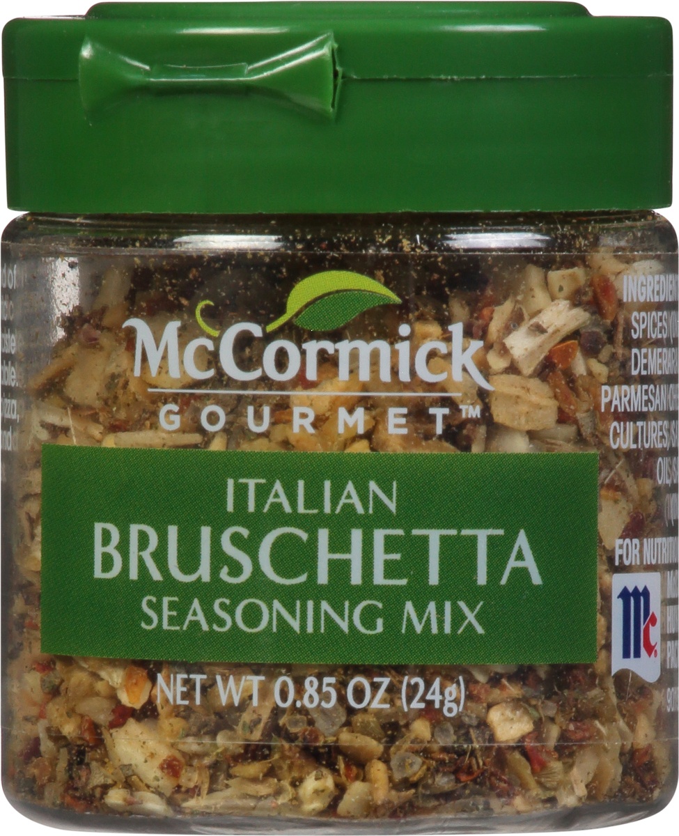 slide 4 of 9, Mccormick Gourmet Italian Bruschetta Seasoning Mix Jar, 0.85 oz