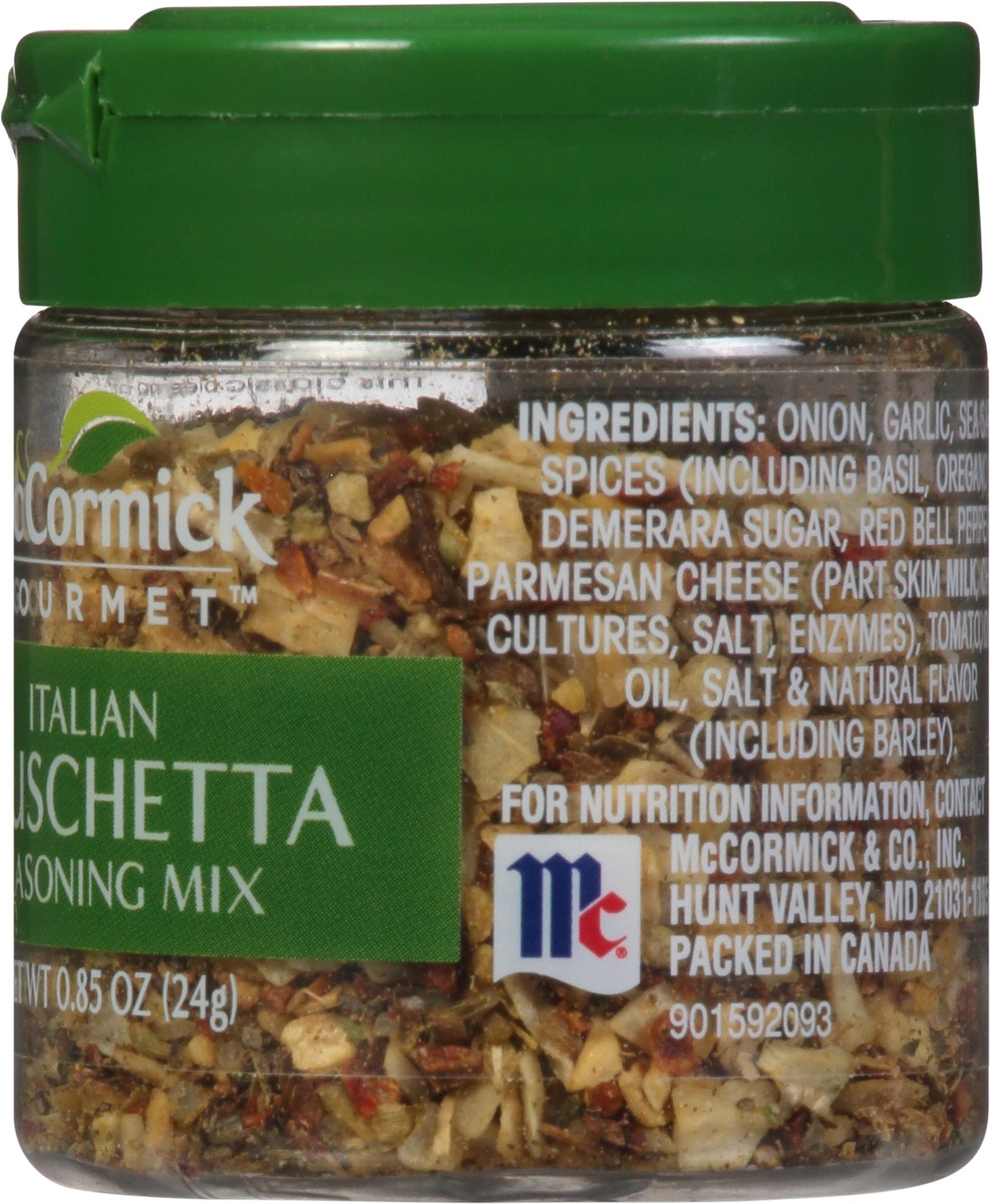 slide 7 of 9, Mccormick Gourmet Italian Bruschetta Seasoning Mix Jar, 0.85 oz